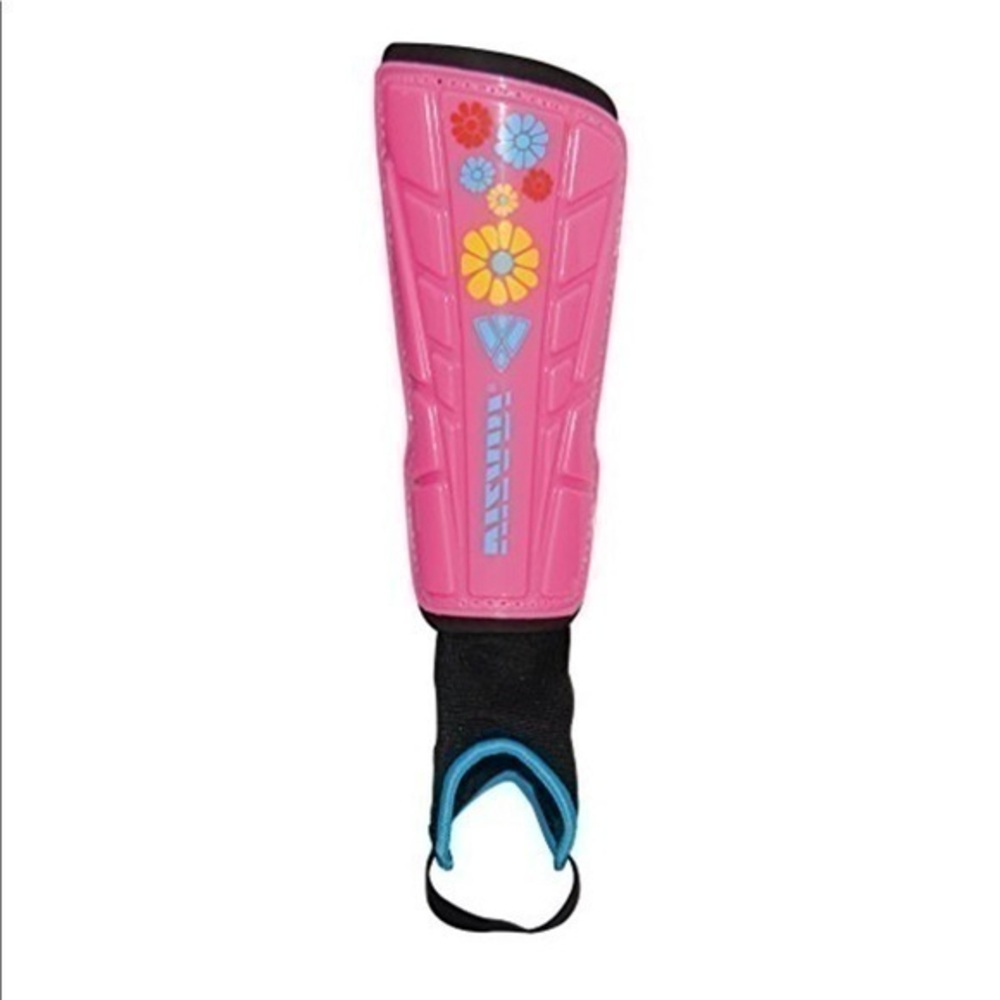 Vizani Girl’s Soccer Shin Guards Pink Blossom Technical Field Equipment Athletic